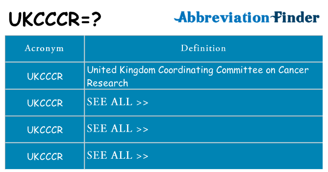 What does ukcccr stand for