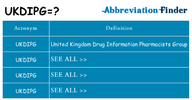 What does ukdipg stand for