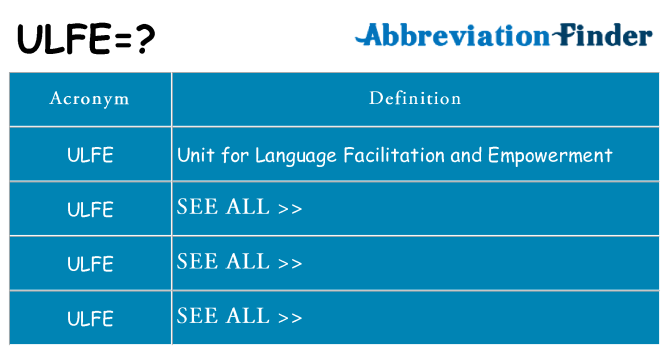 What does ulfe stand for