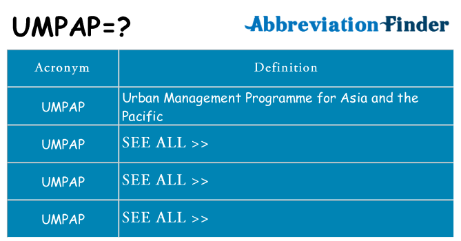What does umpap stand for