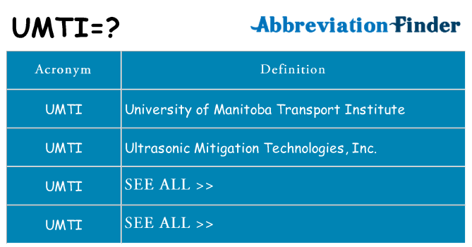 What does umti stand for