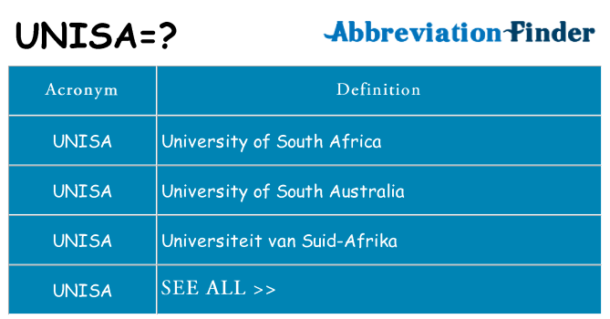 What does unisa stand for