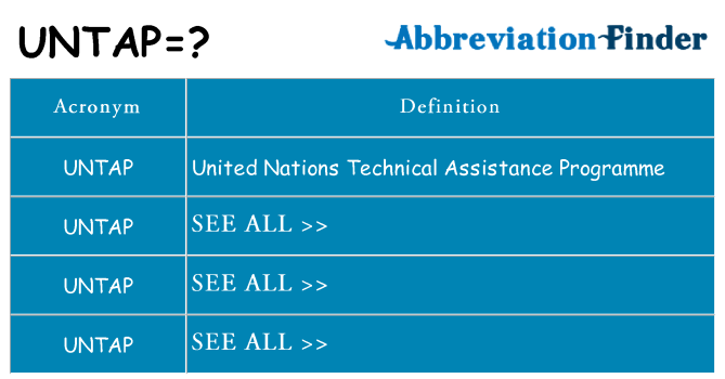 What does untap stand for