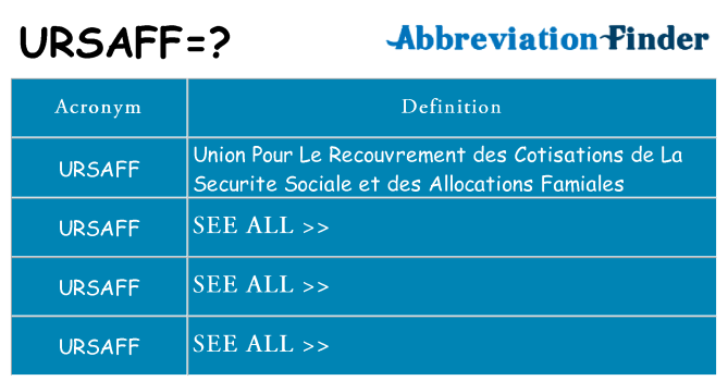 What does ursaff stand for