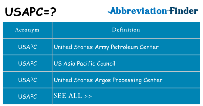 What does usapc stand for