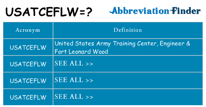 What does usatceflw stand for