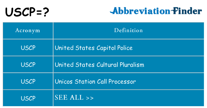What does uscp stand for