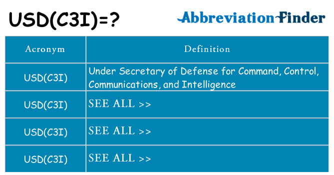 What does usdc3i stand for