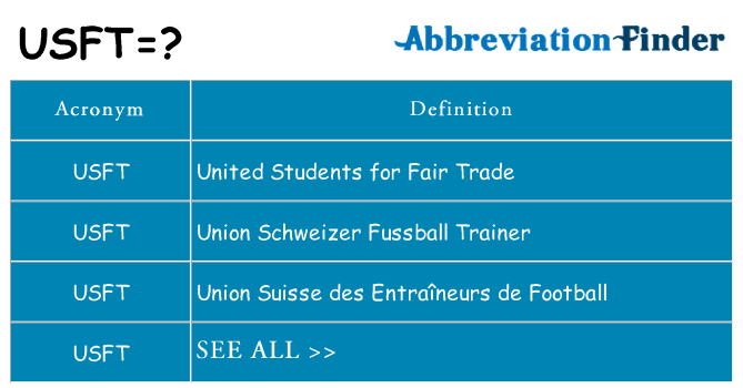 What does usft stand for
