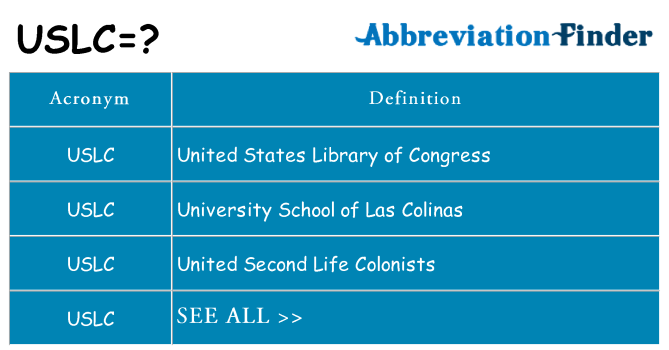 What does uslc stand for