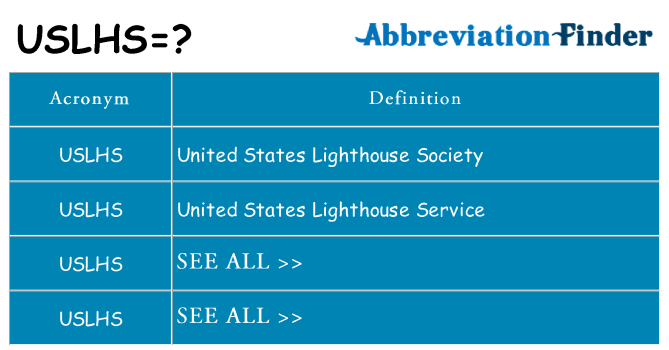 What does uslhs stand for