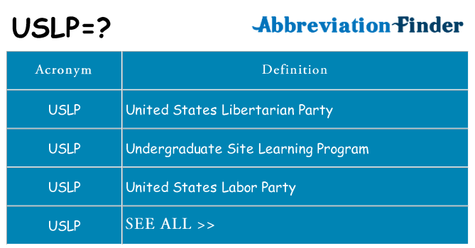 What does uslp stand for