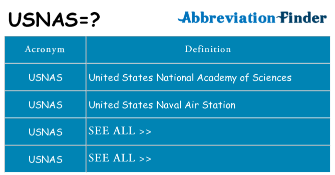 What does usnas stand for