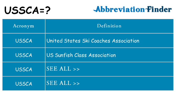 What does ussca stand for