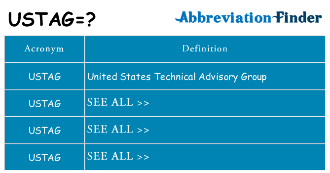What does ustag stand for