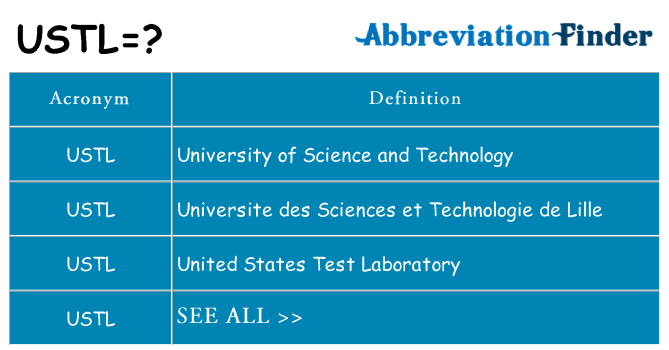 What does ustl stand for