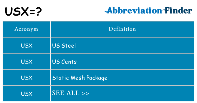 What does usx stand for
