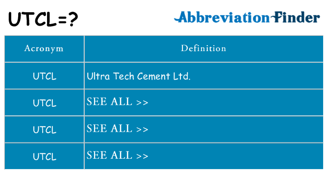 What does utcl stand for