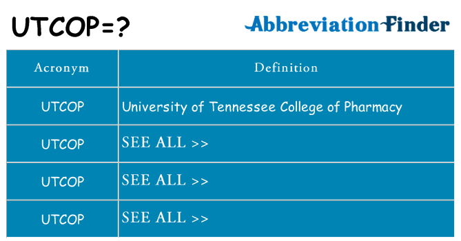 What does utcop stand for