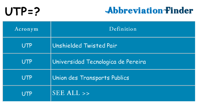 What does utp stand for