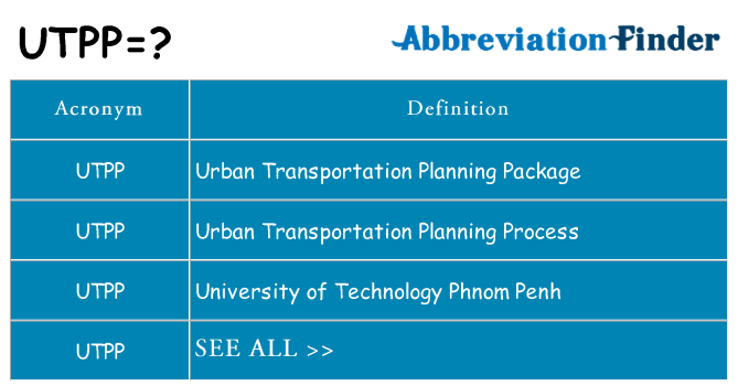 What does utpp stand for