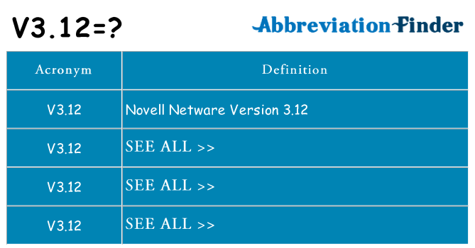 What does v3-12 stand for