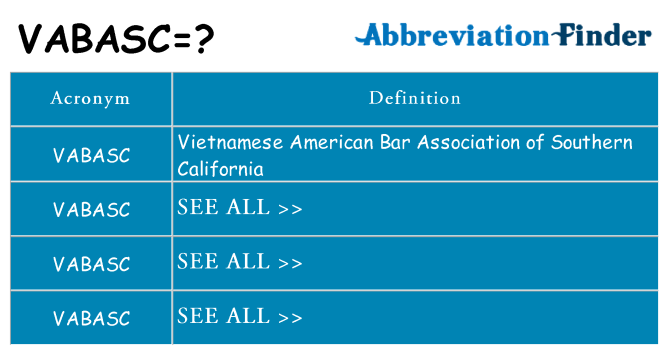 What does vabasc stand for