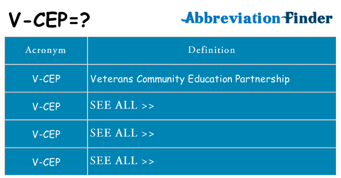 What does v-cep stand for