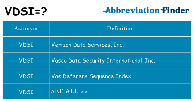 What does vdsi stand for