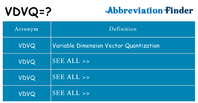 What does vdvq stand for