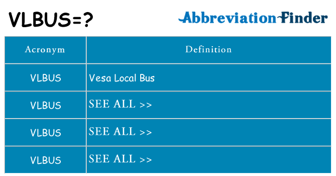 What does vlbus stand for