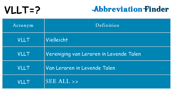 What does vllt stand for