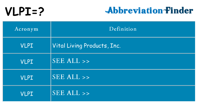 What does vlpi stand for