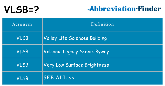 What does vlsb stand for