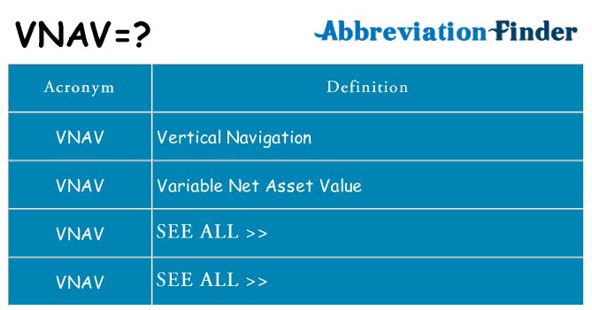 What does vnav stand for