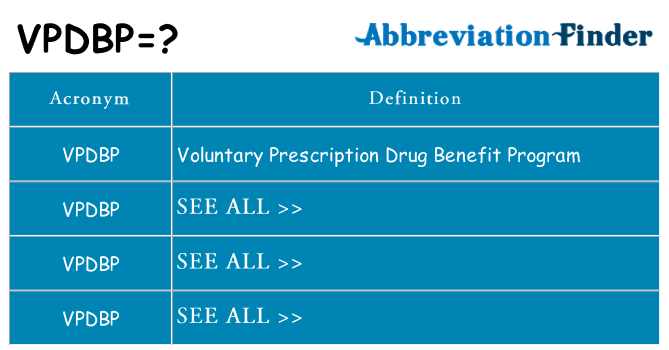 What does vpdbp stand for