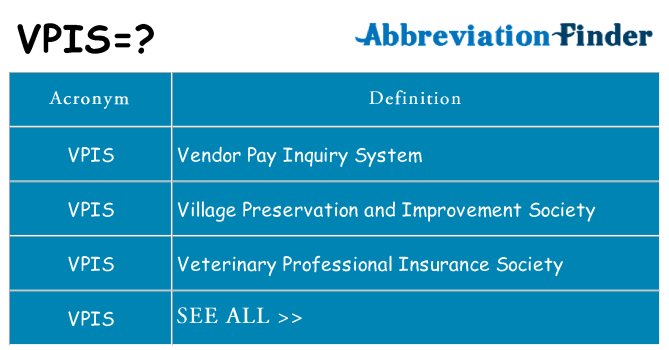 What does vpis stand for