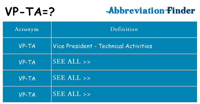 What does vp-ta stand for