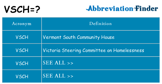 What does vsch stand for