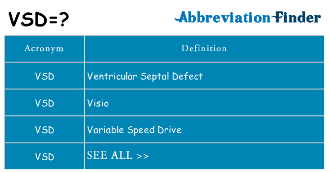 What does vsd stand for