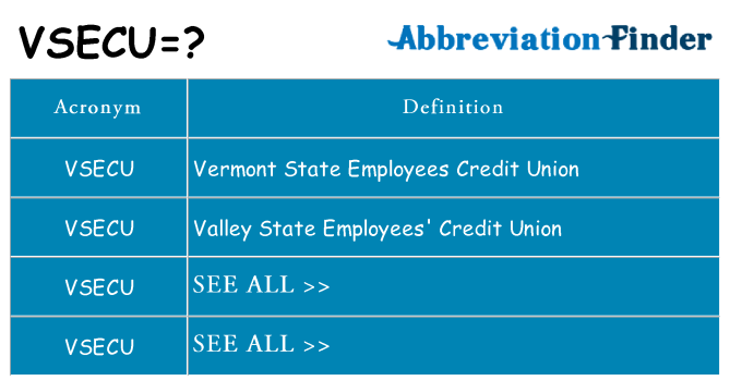 What does vsecu stand for