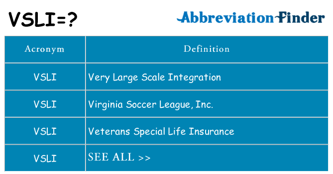 What does vsli stand for