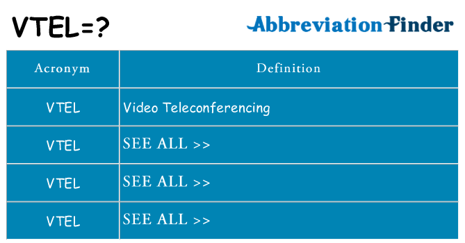 What does vtel stand for