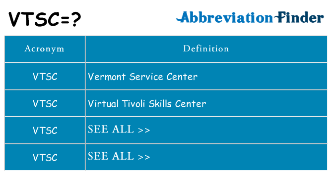 What does vtsc stand for