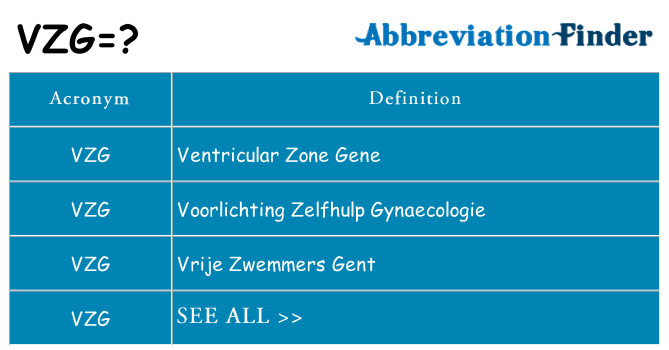 What does vzg stand for