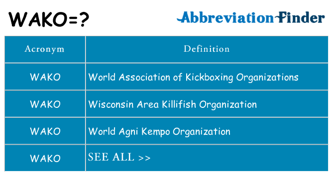 What does wako stand for