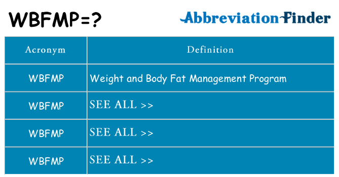 What does wbfmp stand for