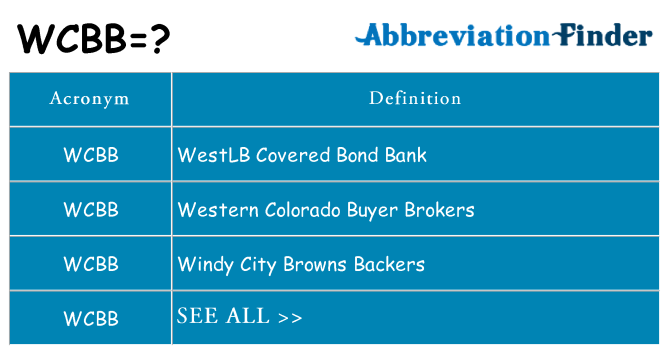 What does wcbb stand for