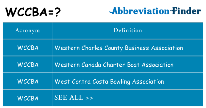 What does wccba stand for