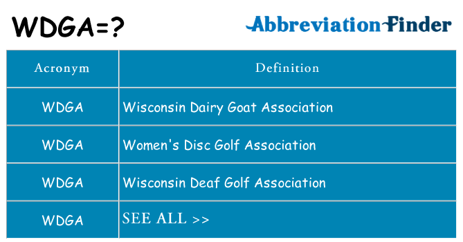 What does wdga stand for